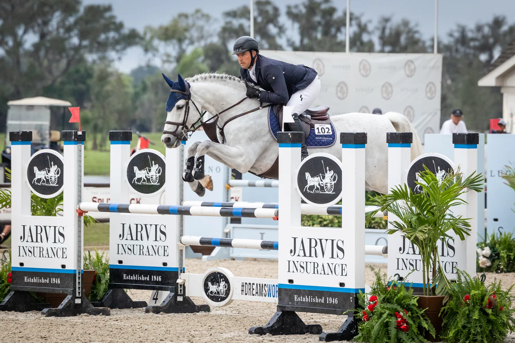 Alex Granato riding Deco Do Rio to win the $75,000 Dutta Corporation 1.15m Championship at the Split Rock Jumping Tour