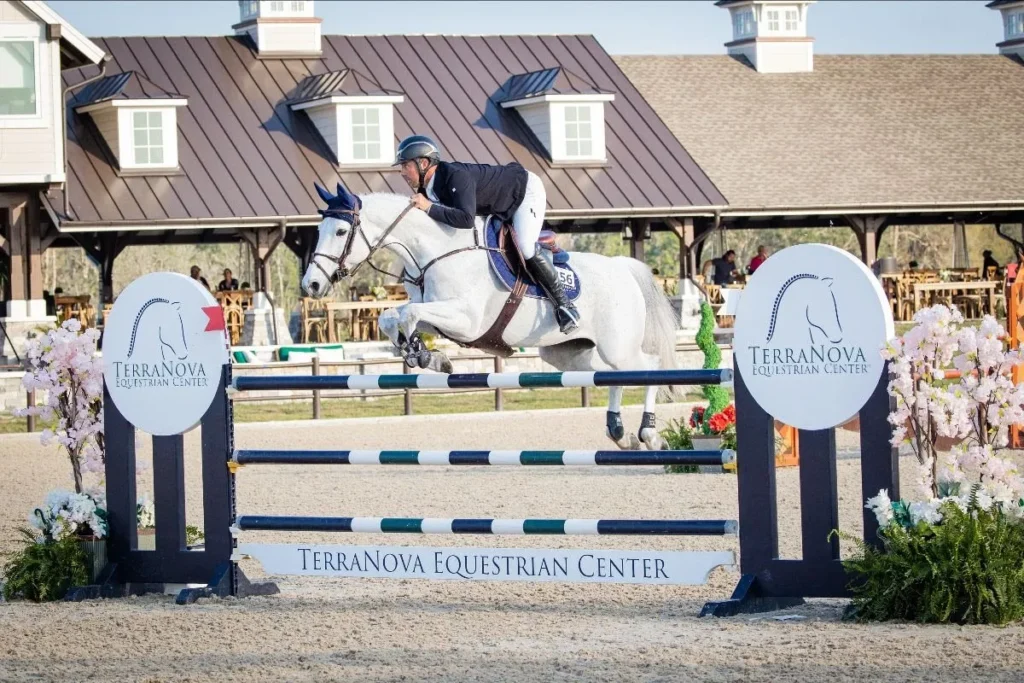 Alex Granato riding King Van Het Keizershof in the Split Rock Sarasota Championship at TerraNova