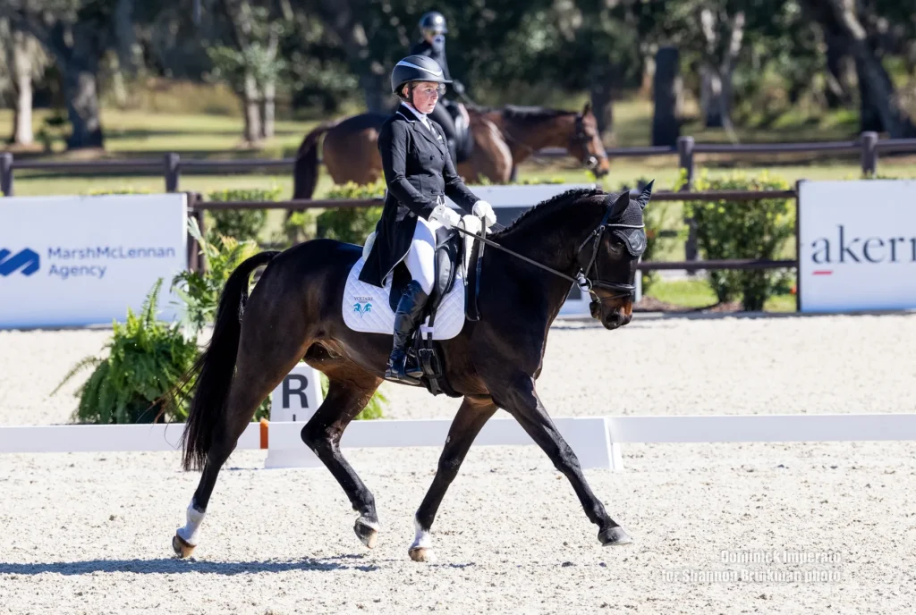 Alexandra Baugh riding Hubert Des 3 Arbres in the CCI3*-L dressage at The Event at TerraNova