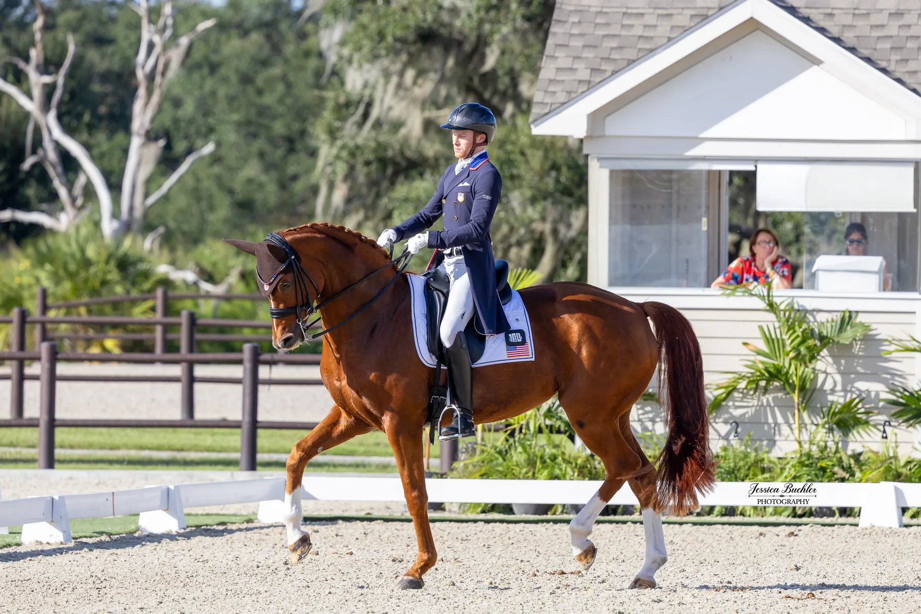 Ben Ebeling riding Bellena in the CDI-W Grand Prix at TerraNova