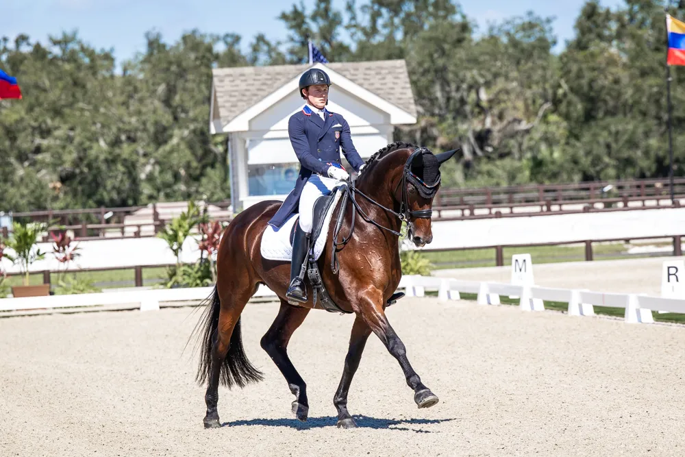 Ben Ebeling riding Indeed to win the FEI World Cup Grand Prix Freestyle at the 2023 TerraNova Dressage II