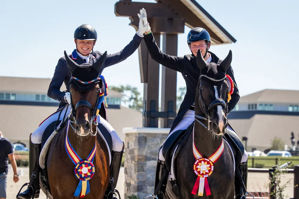 Ben Ebeling and Kevin Kohmann at the 2023 TerraNova Dressage II CDI3*/CDI-W