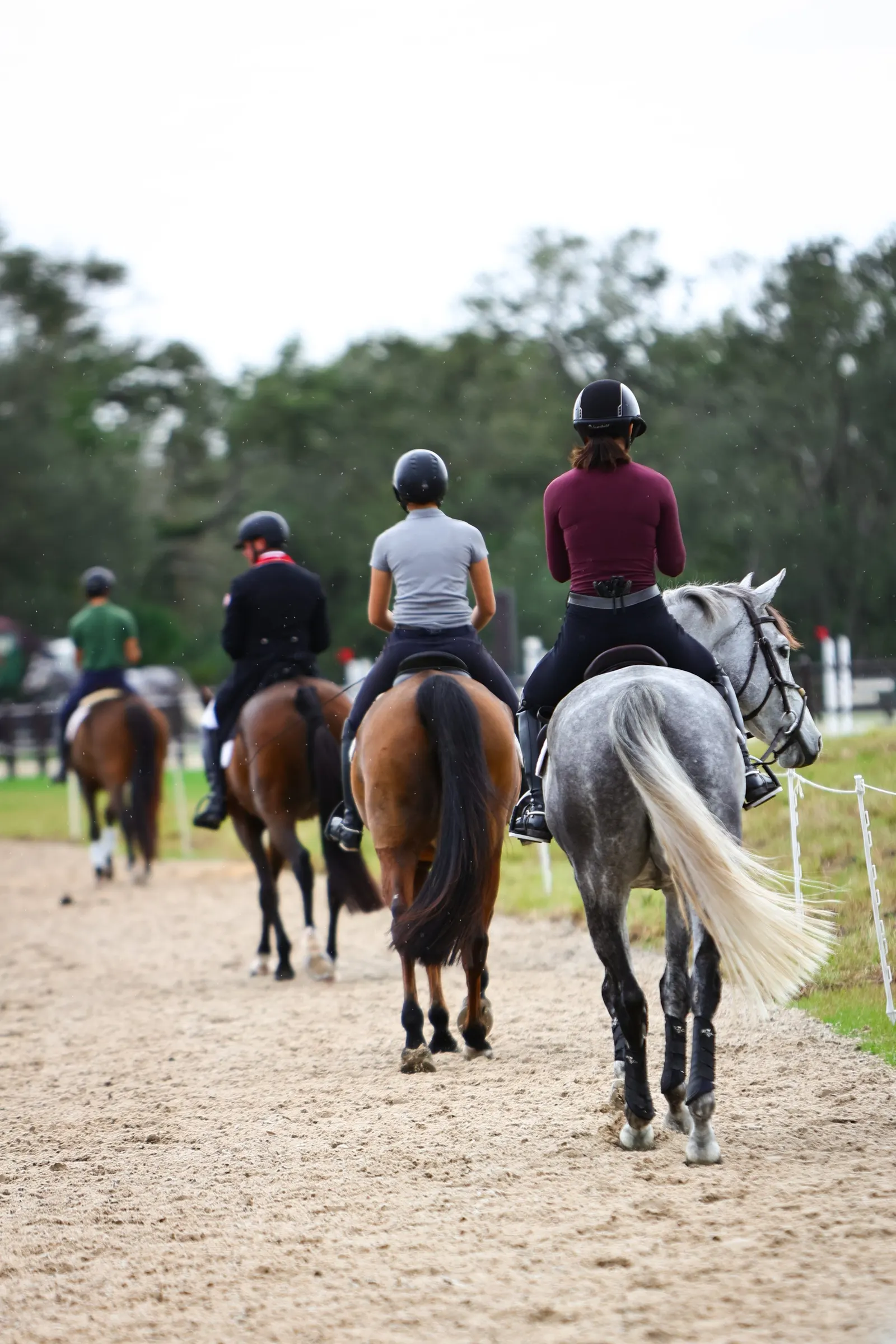 Riders on horseback heading down the bridle path toward the cross-country course at The Event at TerraNova. Photo by EQ Media.