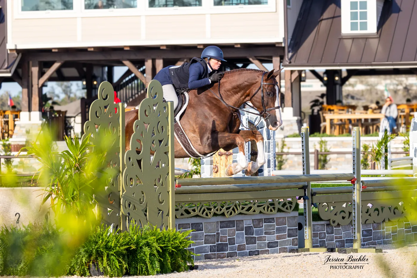 Brooke Cudmore riding So They Say in the $5,000 USHJA National Hunter Derby at TerraNova