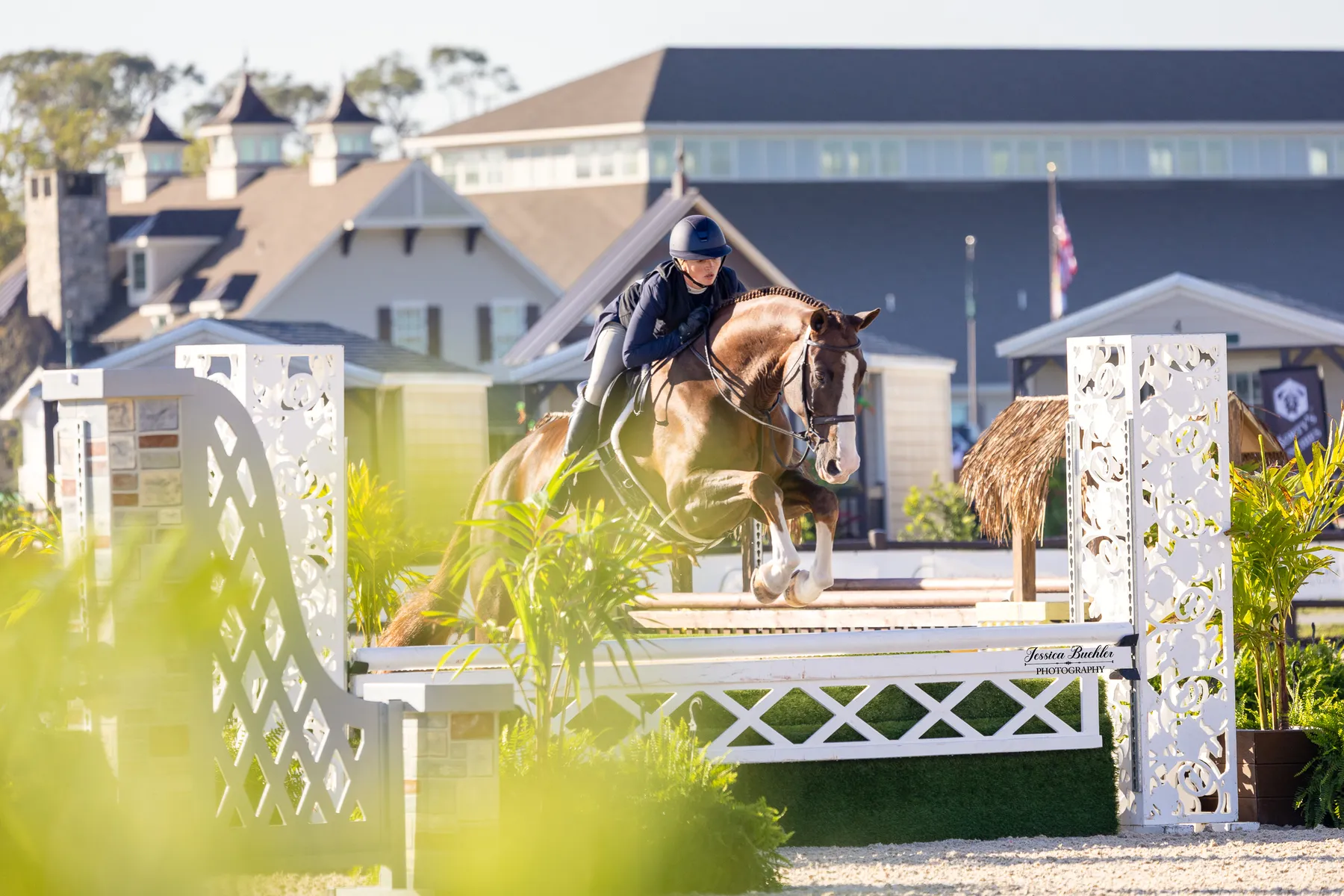 Brooke Cudmore riding So They Say in the $5,000 USHJA National Hunter Derby at TerraNova