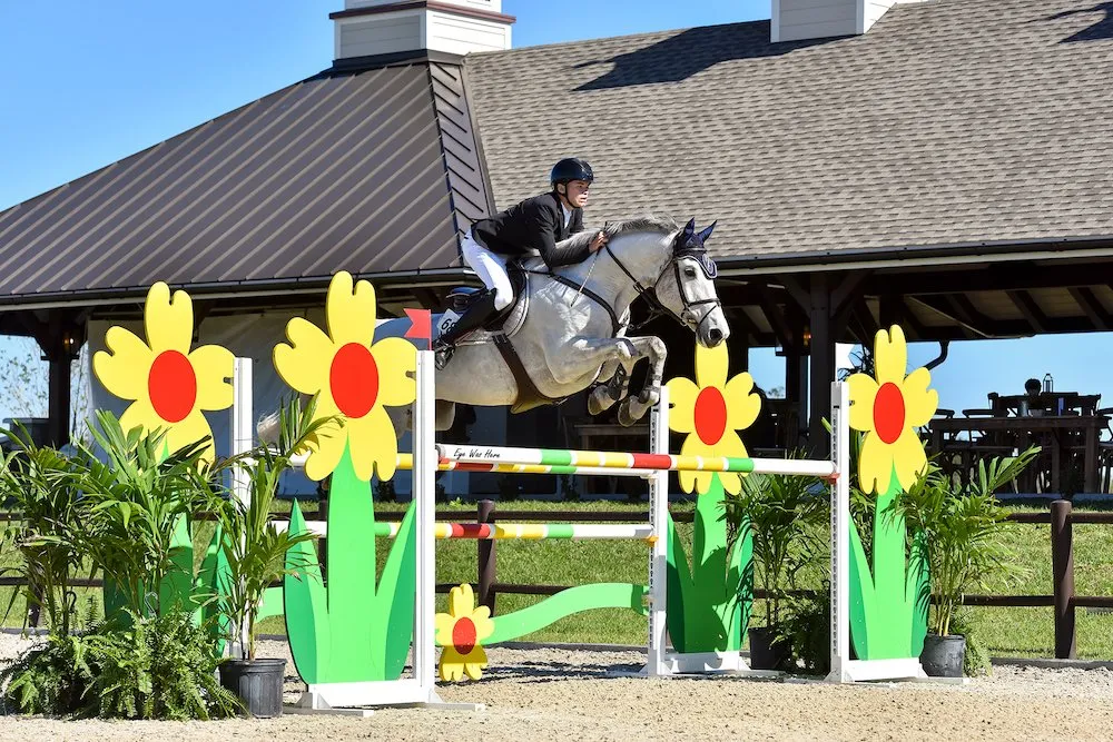 Brooks Hull riding Zechariah 3:9 to second place in the $50,000 Grand Prix of Sarasota at TerraNova
