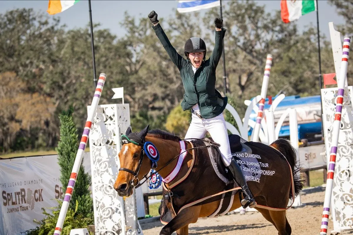 Caelinn Leahy and Hennessy competing in the Split Rock Sarasota Championship at TerraNova