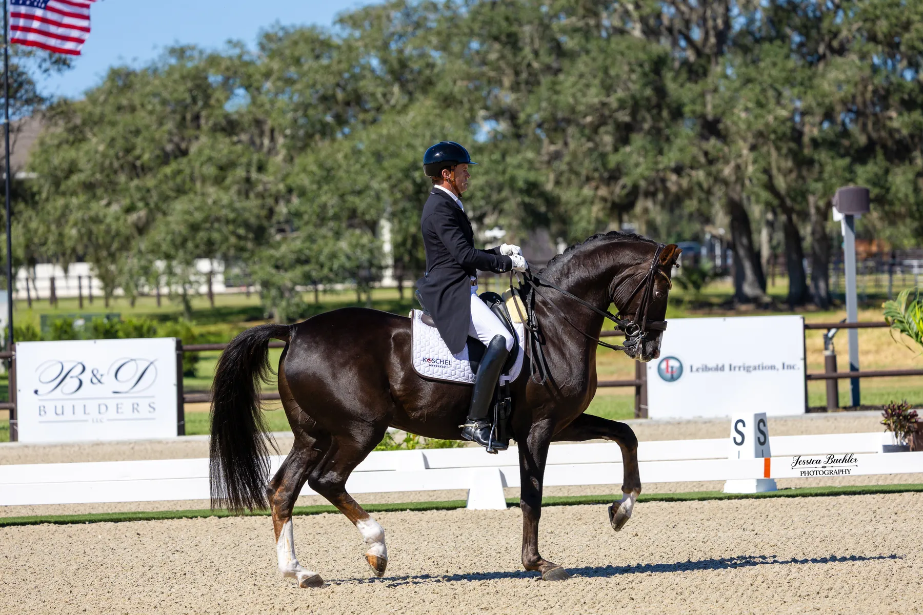 Christoph Koschel riding Destare to win the CDI3* Grand Prix Special at TerraNova