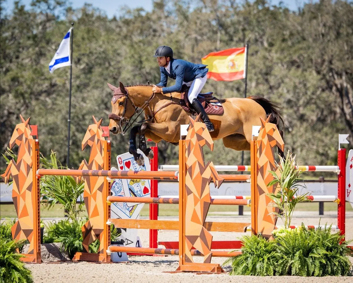 Daniel Bluman riding Cachemire de Braize in the $77,300 FEI CSI2* 1.45m Grand Prix at TerraNova