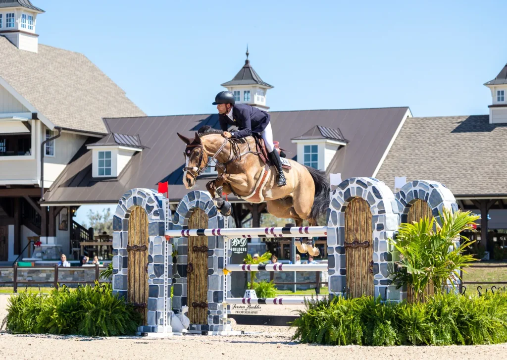 Daniel Bluman riding Hummer Z in the Stephex USA $65,500 1.45m FEI CSI2 Grand Prix