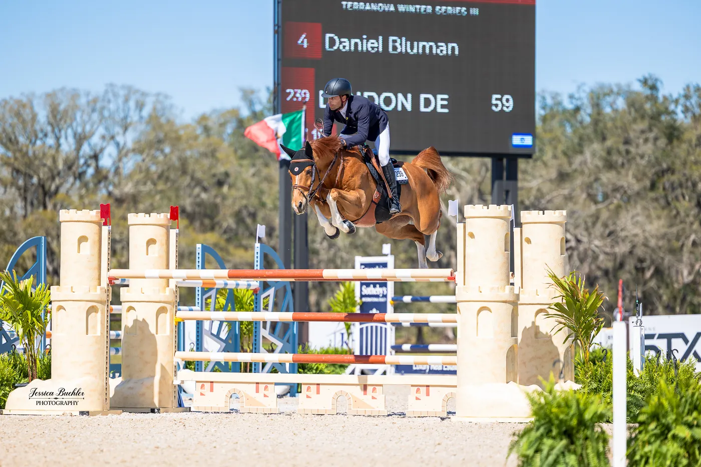 Daniel Bluman riding Landon de Nyze in the Stephex USA $65,500 1.45m FEI CSI2 Grand Prix