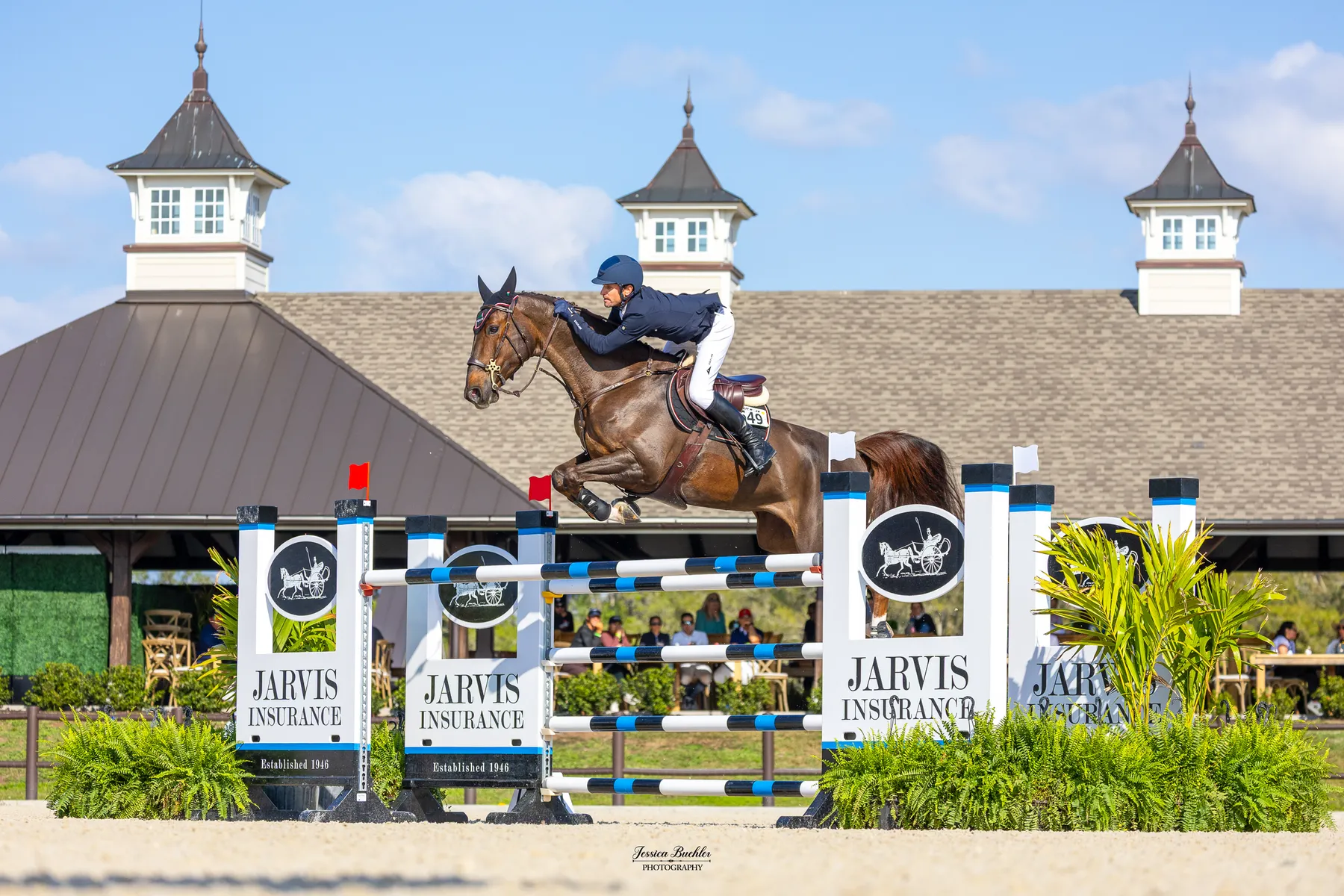 Darragh Kenny riding Lightning in the $32,000 C. Jarvis Insurance 1.45m FEI CSI2 Welcome Prix