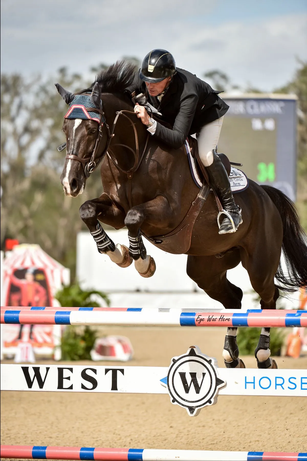 David Jennings riding Presley Degli Assi to second in the $10,000 1.40m Welcome Stake at the Sarasota Winter Classic at TerraNova