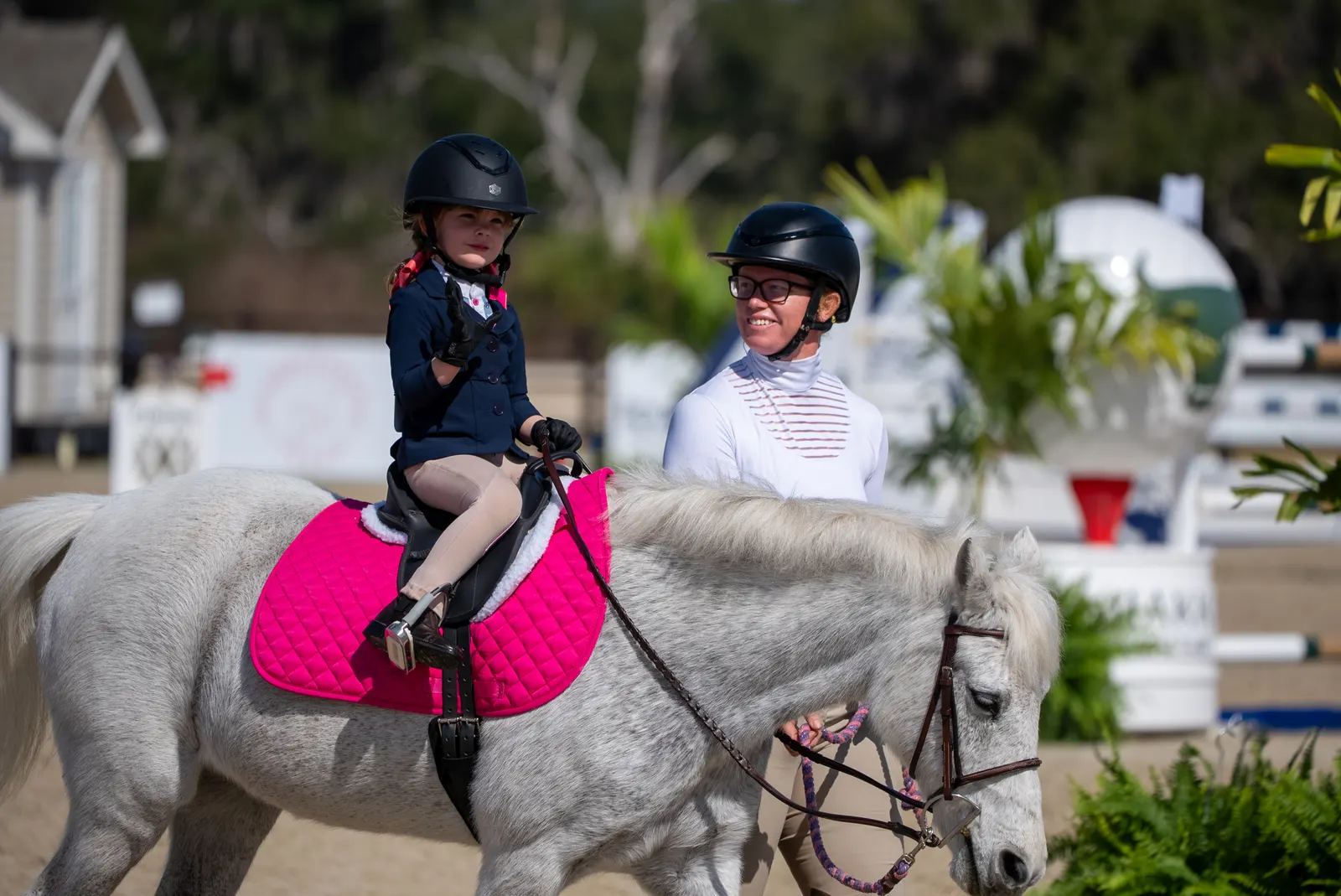Emily Terry Peterson of Cornerstone Farm South with her daughter Willow at the TerraNova Winter Series
