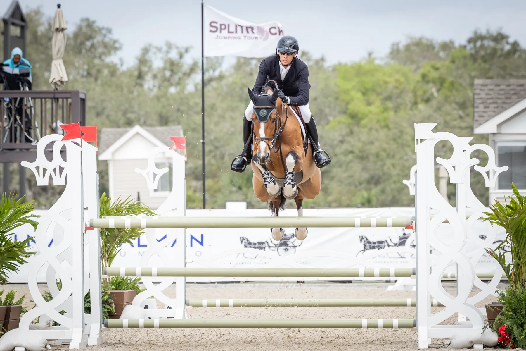 Francisco Goyoaga Mollet riding Dolores BH in the $100,000 Dutta Corporation 1.25m Championship at the Split Rock Jumping Tour