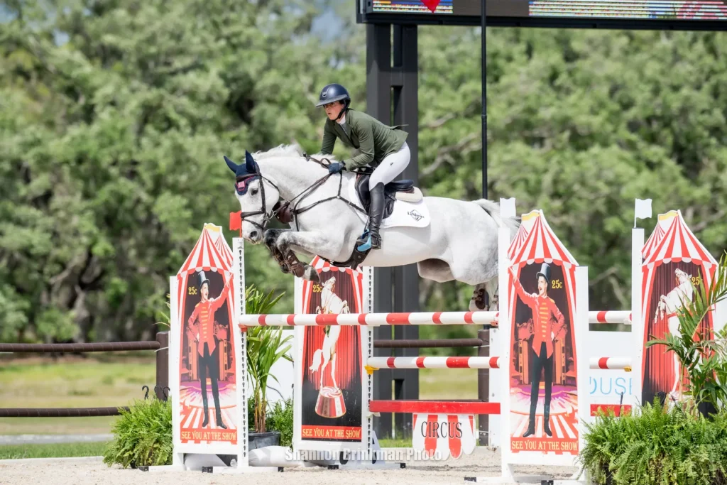 Hallie Coon riding Cute Girl clear in the B&D Builders CCI4*-S show jumping at The Event at TerraNova