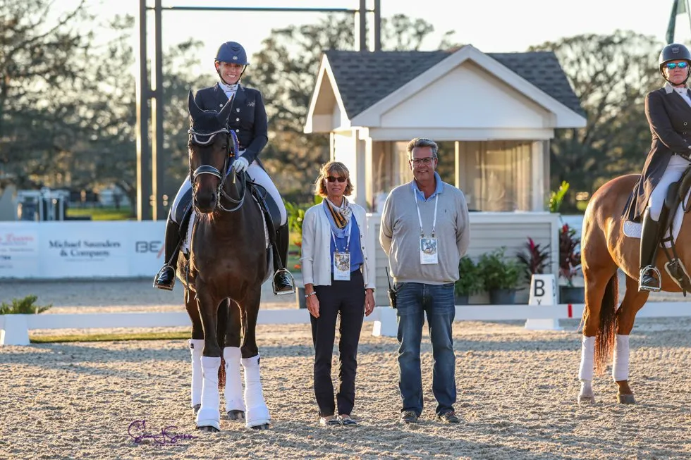 Heidi Degele riding Ibistrona to win the CDI1* Prix St. Georges at TerraNova Dressage II