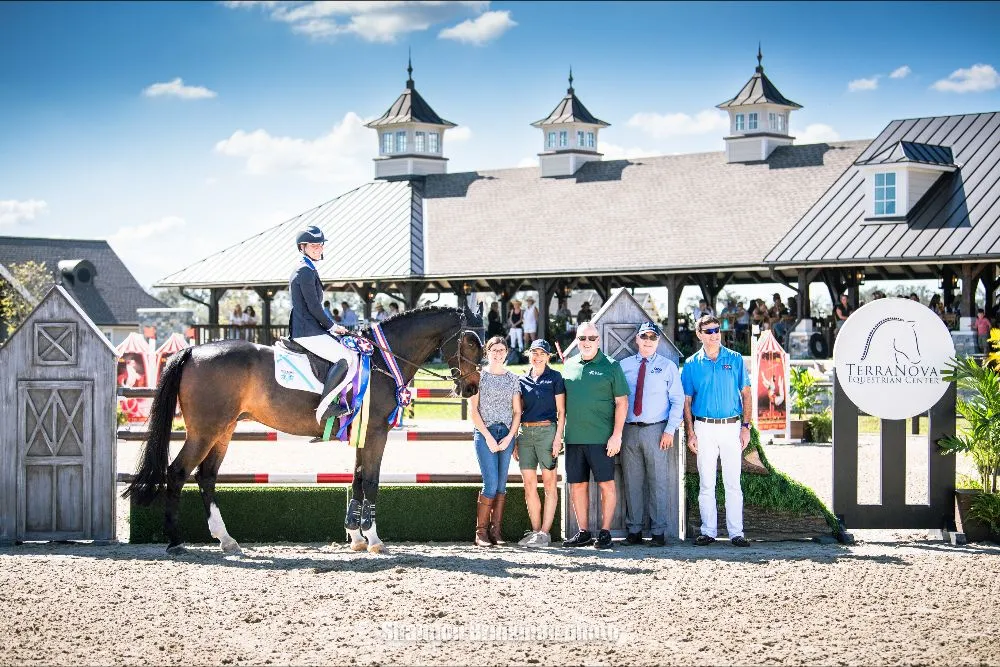 Jenny Caras with Trendy Fernhill winning the Galati Yacht Sales CCI4*-L at The Event at TerraNova