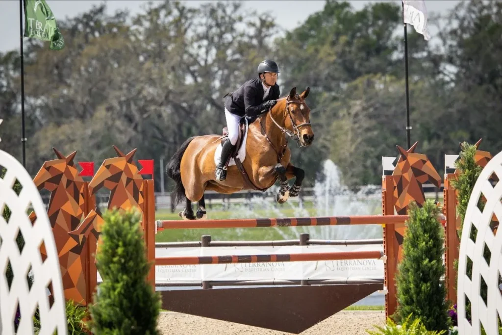 Kent Farrington riding Dagny in the $77,300 FEI 2* 1.45m Grand Prix at TerraNova
