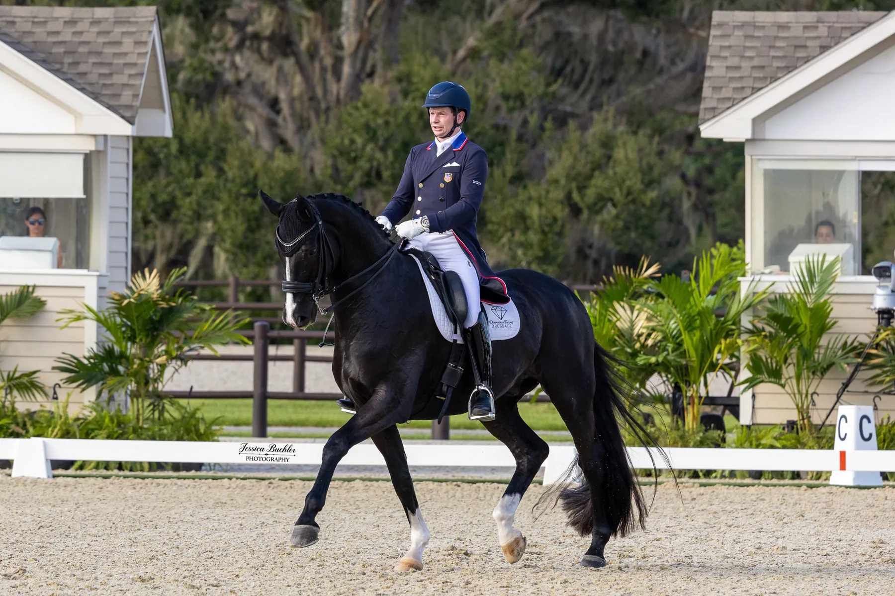 Kevin Kohmann riding Dunensee in the CDI-W Grand Prix at TerraNova