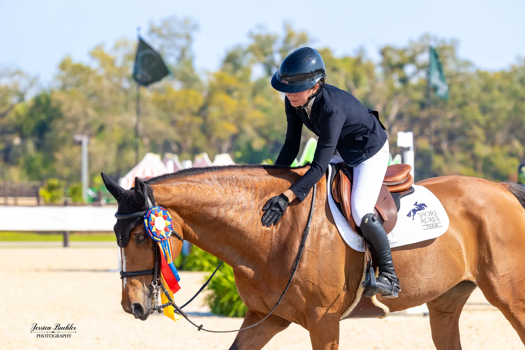 Kim Cadet riding Inchala van de Doornhaag in the $3,500 Marsh & McLennan/WIHS 1.10m Junior/Amateur Jumper Classic