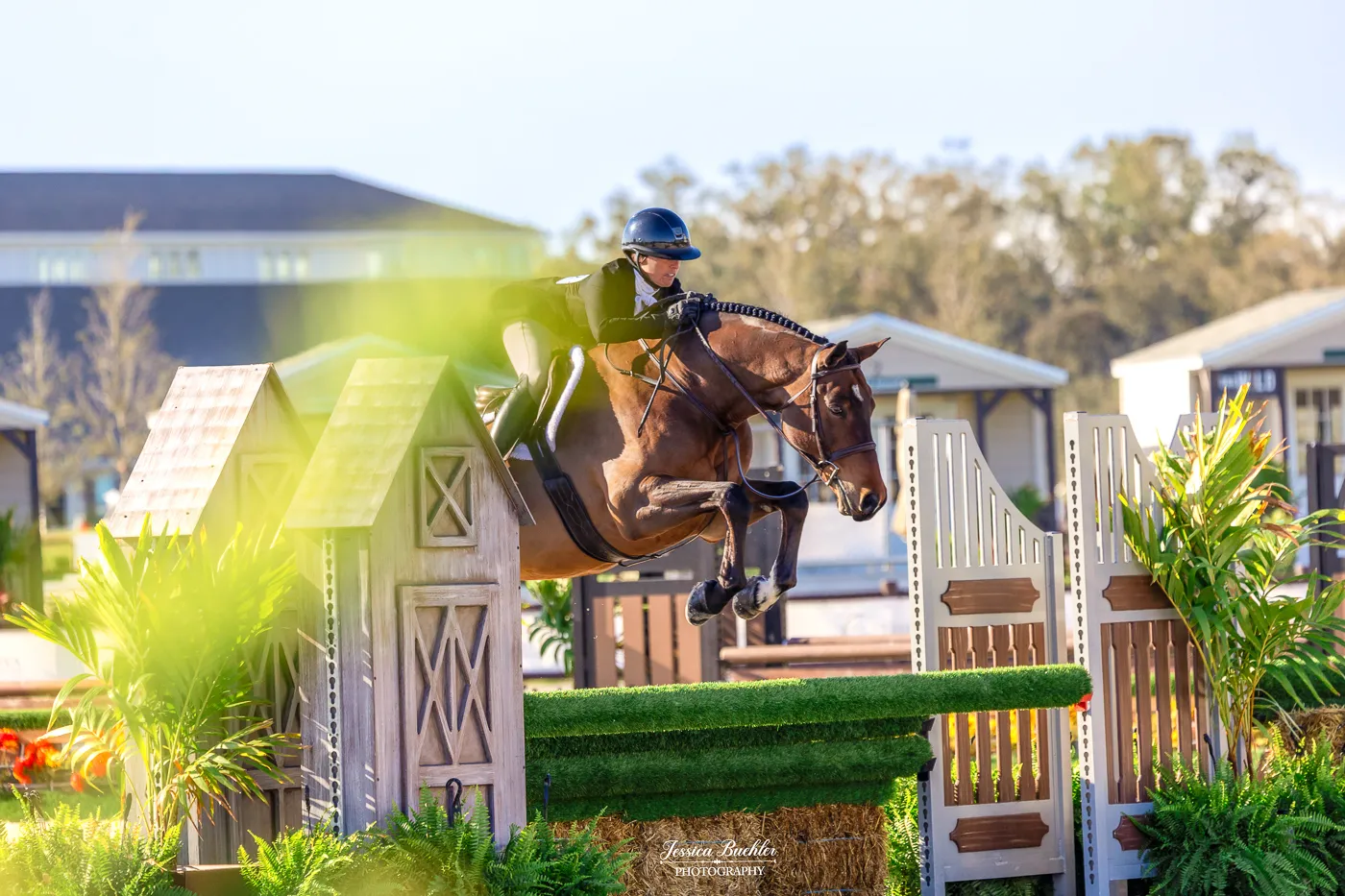 Laura Douglas riding Balou Label in the $5,000 USHJA National Hunter Derby at TerraNova