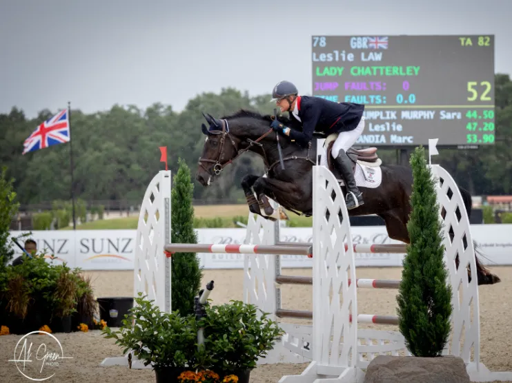 Leslie Law riding Lady Chatterley to win the CCI4*-S at The Event at TerraNova