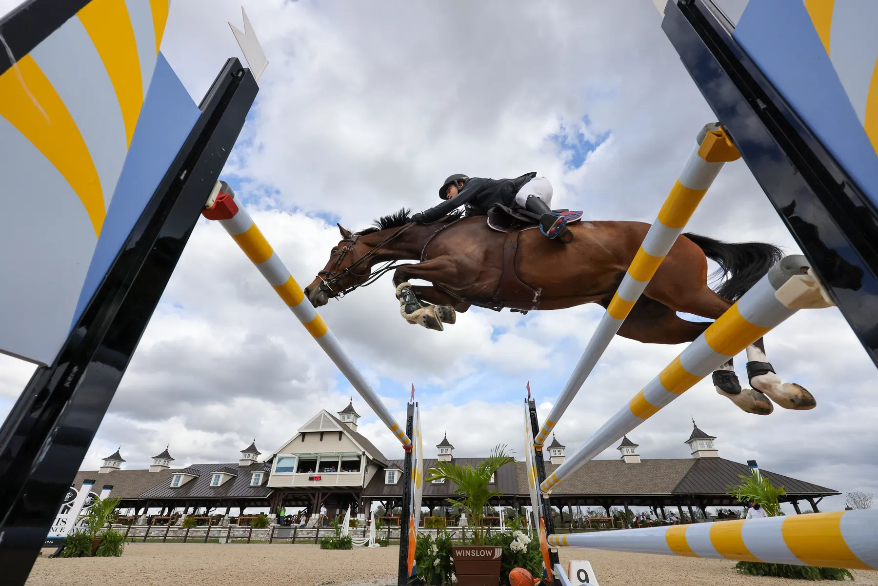 Luis Fernando Larrazabal riding Abril Kontendra to third in the C. Jarvis Insurance FEI Welcome at TerraNova