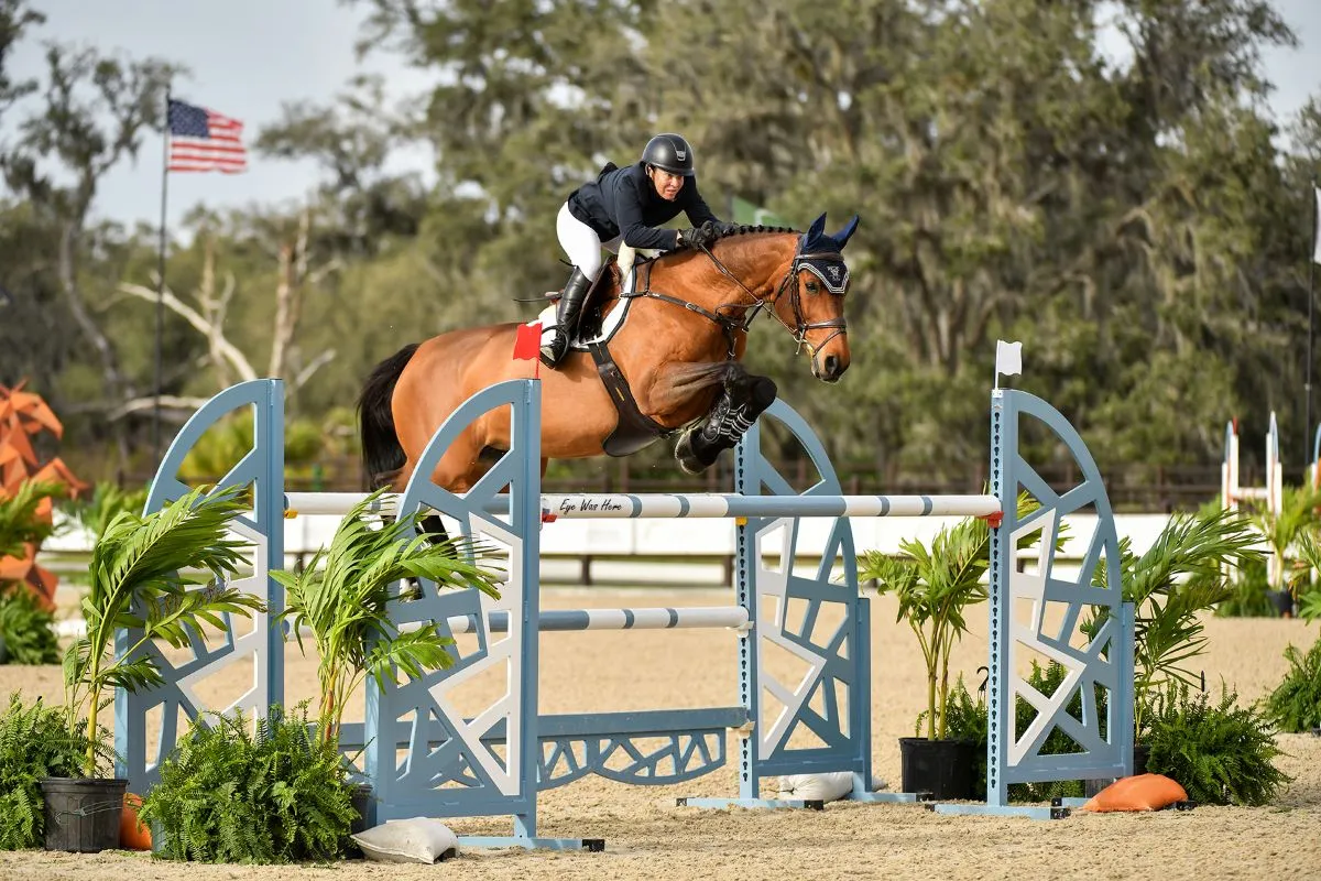 Marylisa Leffler riding Zaza Z to second in the $35,000 Grand Prix of Sarasota at TerraNova