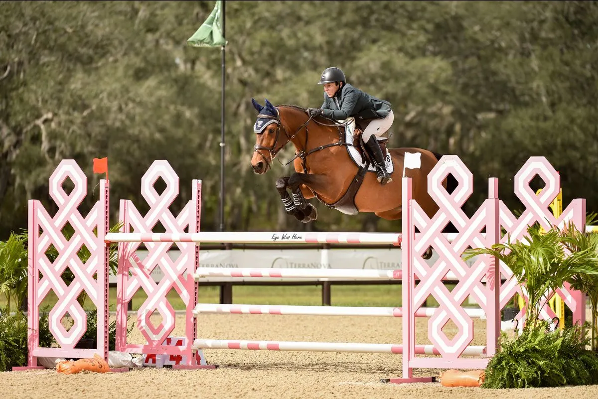 Marylisa Leffler riding ZaZa Z in the $10,000 1.40m Welcome Stake at the Sarasota Winter Classic at TerraNova