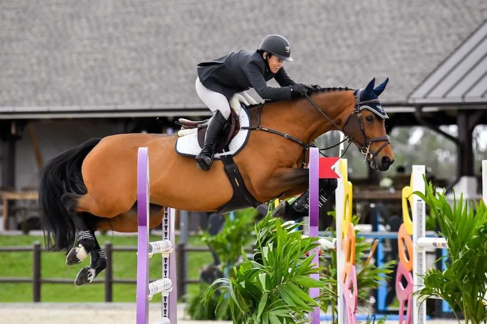 Marylisa Leffler riding Zaza Z to top honors in the Sarasota Winter Classic $10,000 Welcome Stake at TerraNova