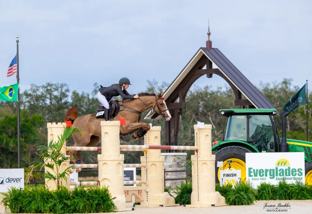 Mia Bagnato riding Florida N in the Everglades Equipment Group $65,500 1.45m FEI CSI2 Grand Prix