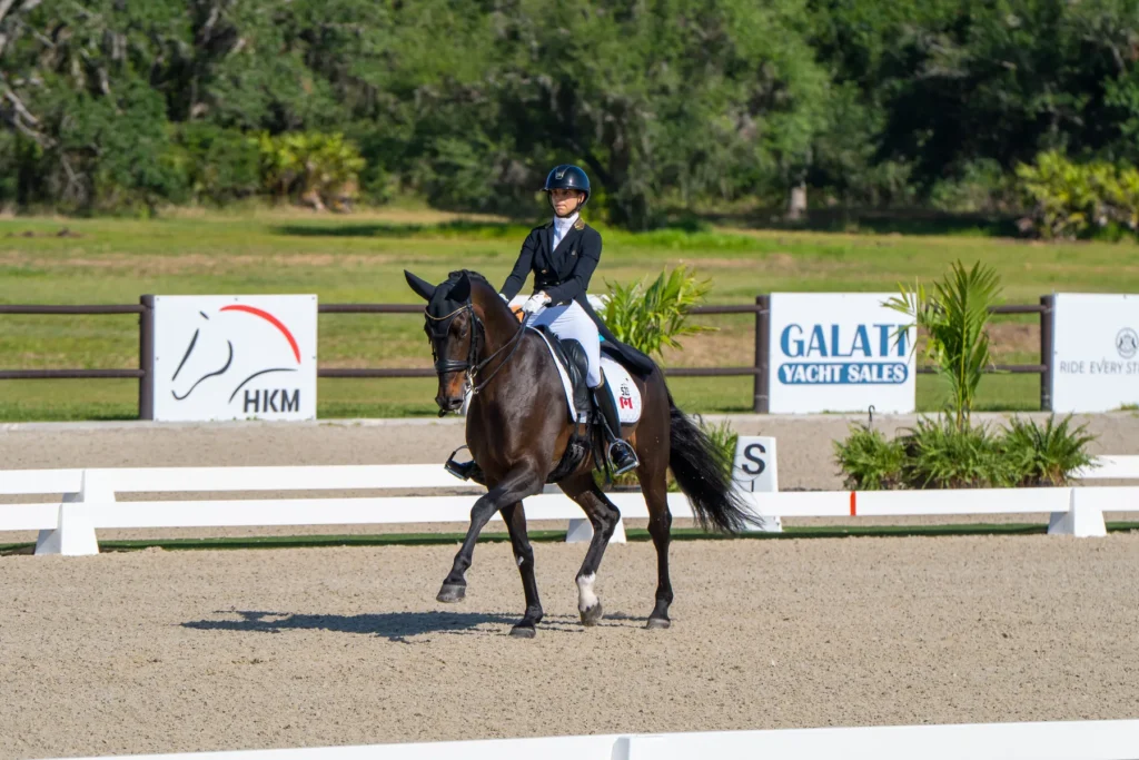 Naima Moreira Laliberte riding Inspire in the Galati Yacht Sales CDI3 FEI Grand Prix at TerraNova