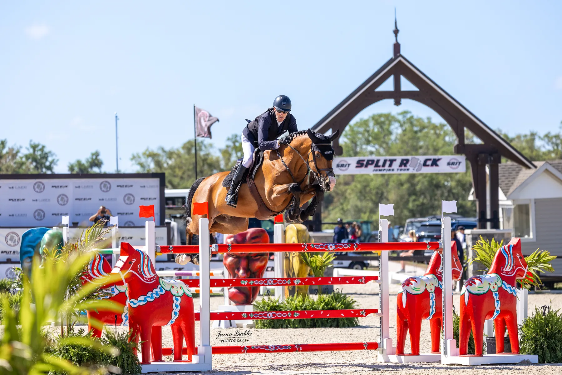 Paul O'Shea riding Spy to win the Split Rock Jumping Tour $100,000 1.45m FEI CSI2 Grand Prix