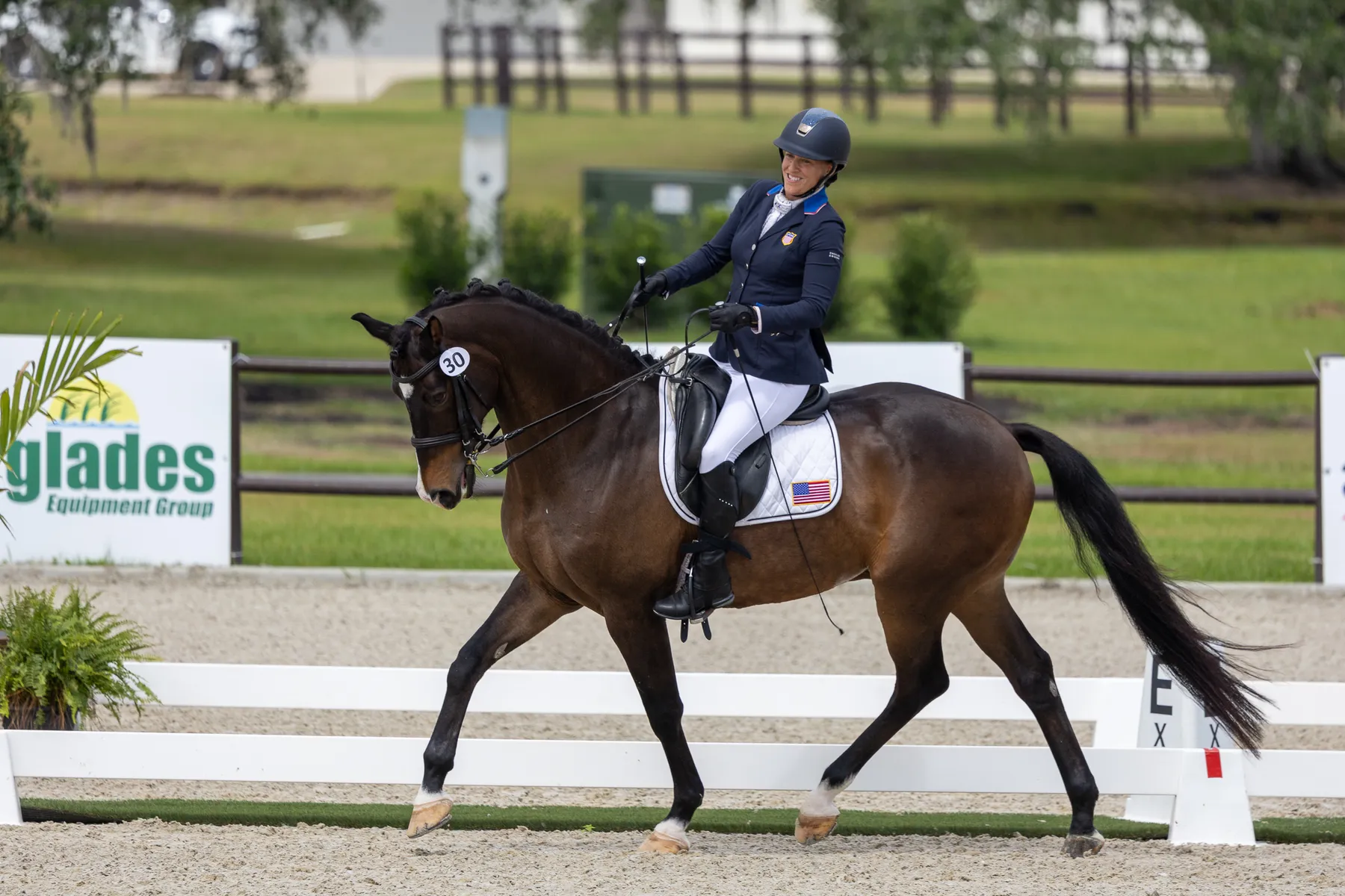 Rebecca Hart riding El Corona Texel in the Grade III Para Freestyle at TerraNova
