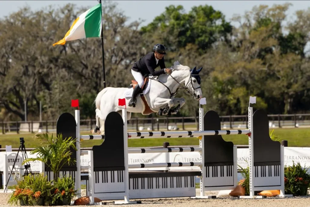 Rodrigo Pessoa riding Chili to win the $65,000 Howard Leasing FEI 1.45m Grand Prix at TerraNova