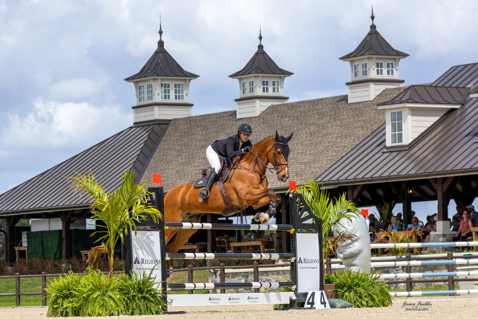 Rosalie Midyette riding Luigi van de Kornelishoeve in the $20,000 Zycosan 1.35m TerraNova Prix