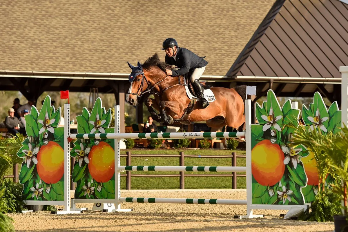 Samuel Parot riding Buga Z in the $20,000 Grand Prix of Sarasota at TerraNova