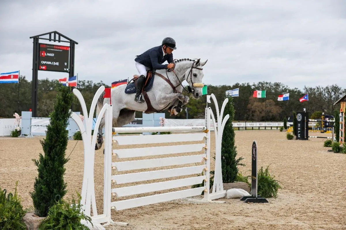 Samuel Parot riding Captain Z in the $100,000 Lugano Diamonds Grand Prix at Split Rock Sarasota