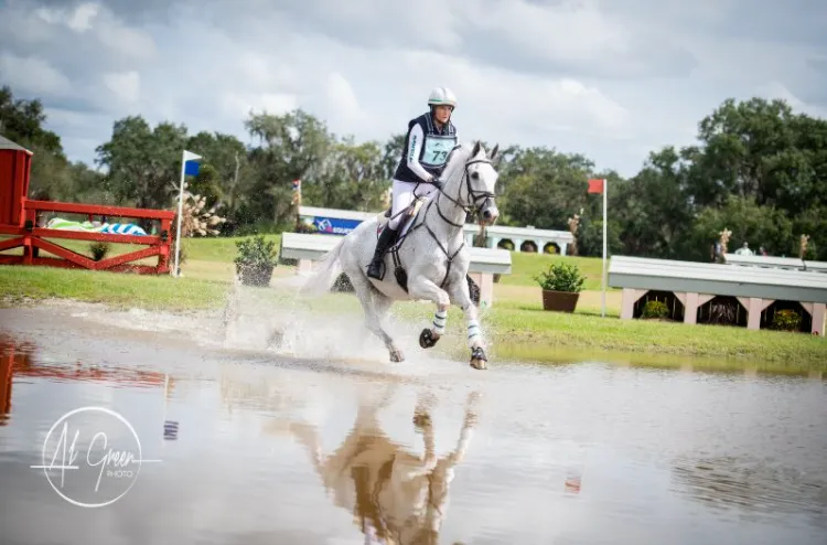 Sara Kozumplik-Murphy riding Rubens D'ysieux on cross-country at The Event at TerraNova CCI4*-S