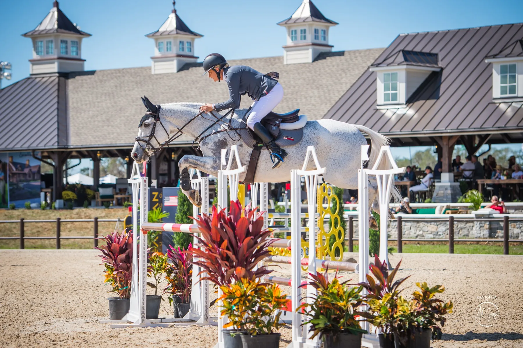 Sara Kozumplik riding Rubens D'ysieux in the CCI4*-S show jumping at The Event at TerraNova 2022