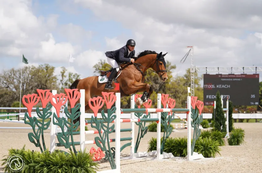 Scott Keach riding Fedor in the $50,000 TerraNova Spring Series Grand Prix