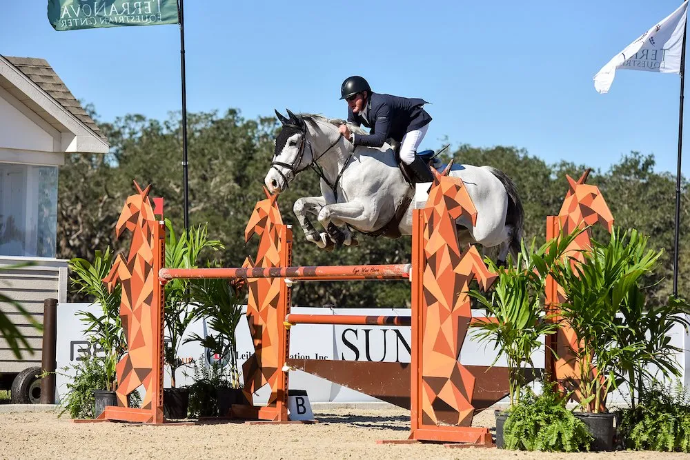 Scott Keach riding Wild Thing in the $50,000 Grand Prix of Sarasota at TerraNova