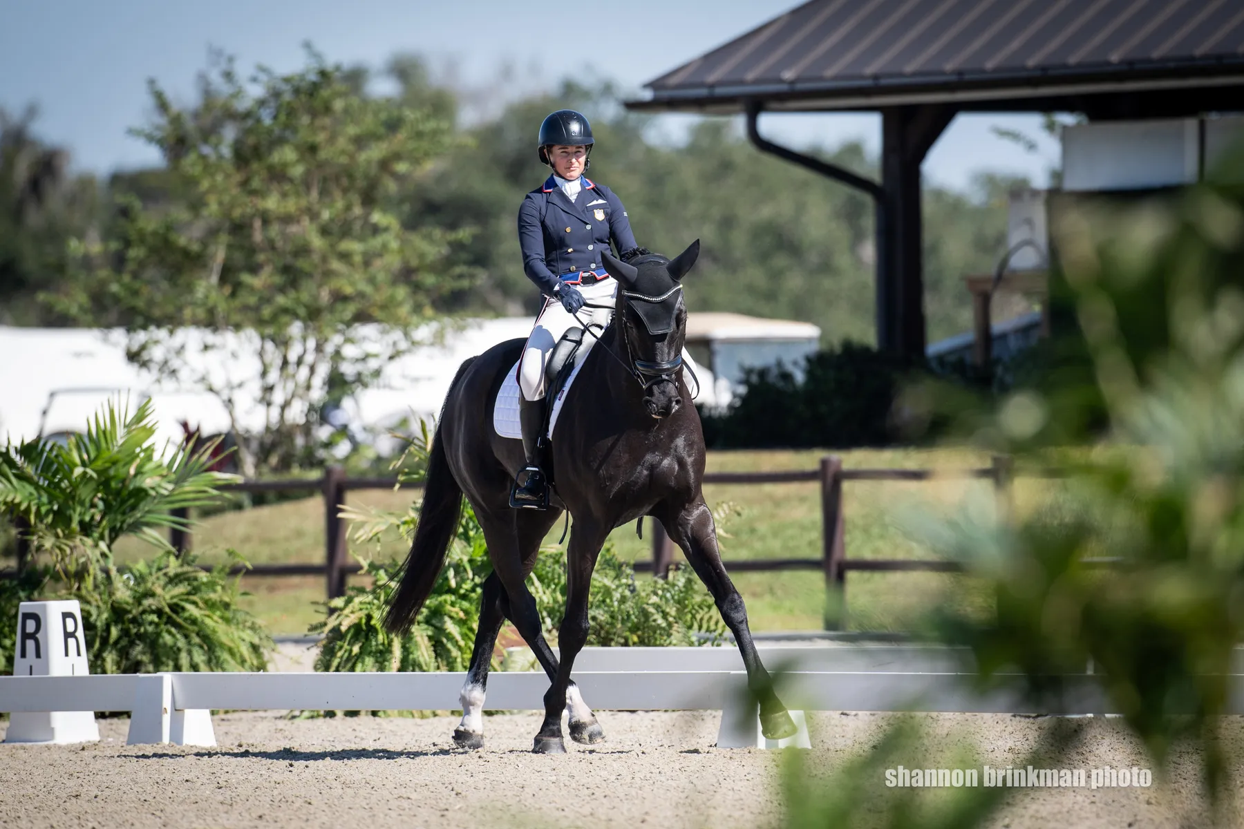 Sydney Elliott riding QC Diamantaire in second after the CCI4*-L dressage at The Event at TerraNova