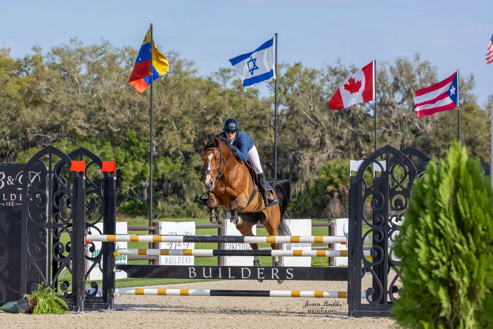 Sydney Wright riding Byzance De Menge in the $3,500 Marsh & McLennan NAL/WIHS 1.10 Jr/Am Jumper Classic