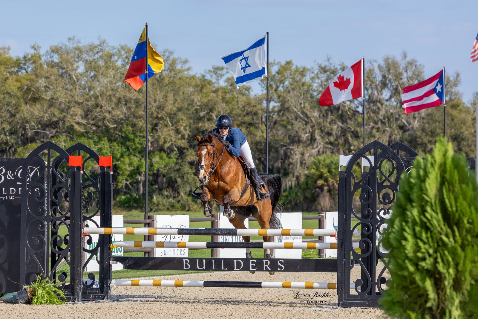 Sydney Wright riding Byzance De Menge in the $3,500 Marsh & McLennan NAL/WIHS 1.10 Jr/Am Jumper Classic