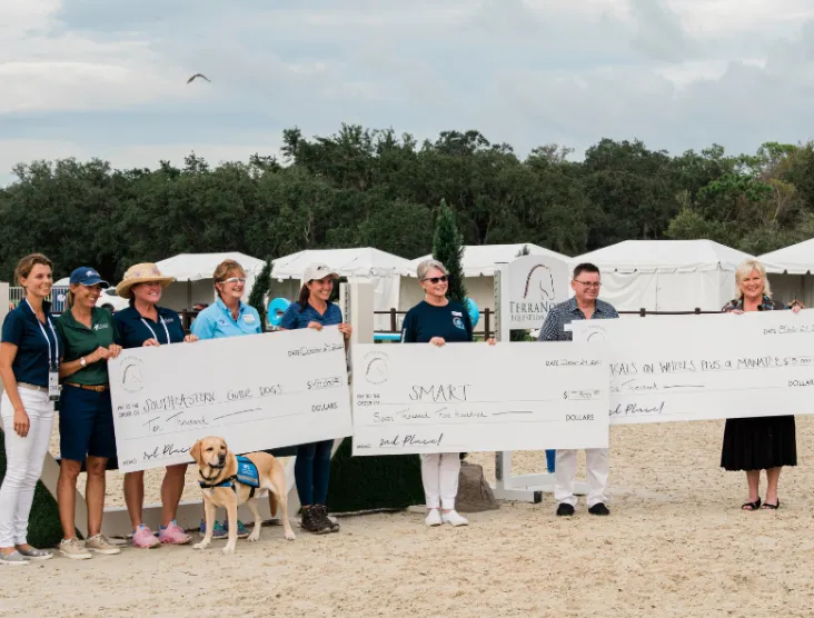 All three charities presented checks at the conclusion of The Event at TerraNova