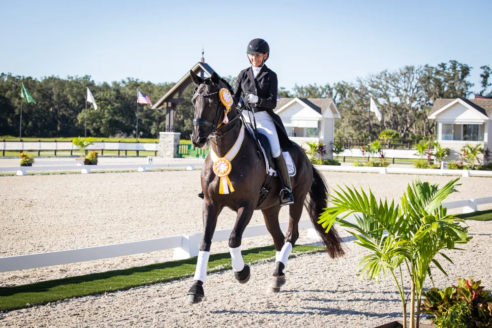 Dressage competition action at the 2023 TerraNova Dressage II CDI3*/CDI-W