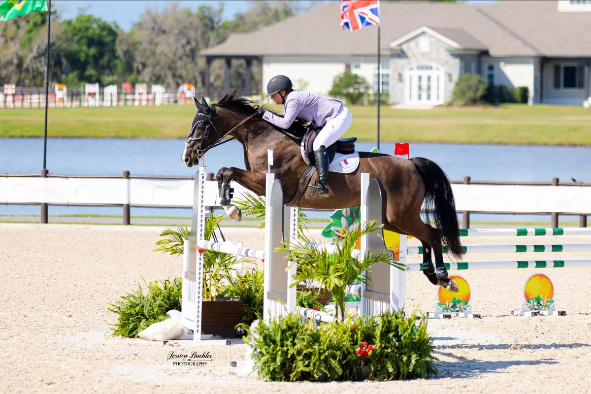 Whitney Brooks Brunner riding Casper 429 to win the $2,000 NAL/WIHS 1.10m Junior/Amateur Jumper Classic at TerraNova