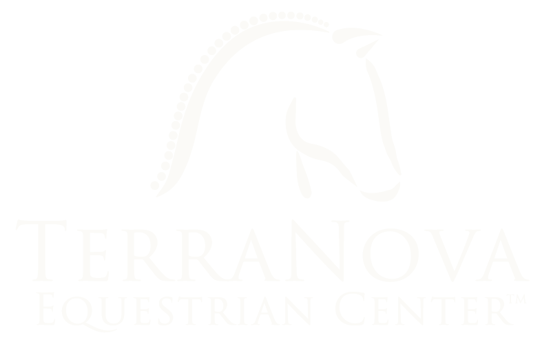 TerraNova Equestrian Center logo with horse head mark